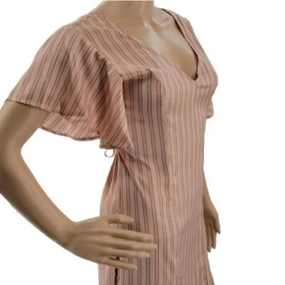 Saltwater Luxe Striped Angel Sleeve Midi Dress Size XS - Picture 11 of 15